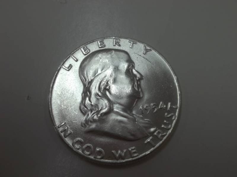 1954 P Benjamin Franklin Half Dollar 90% Silver