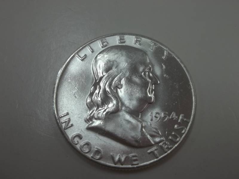 1954 P Benjamin Franklin Half Dollar 90% Silver