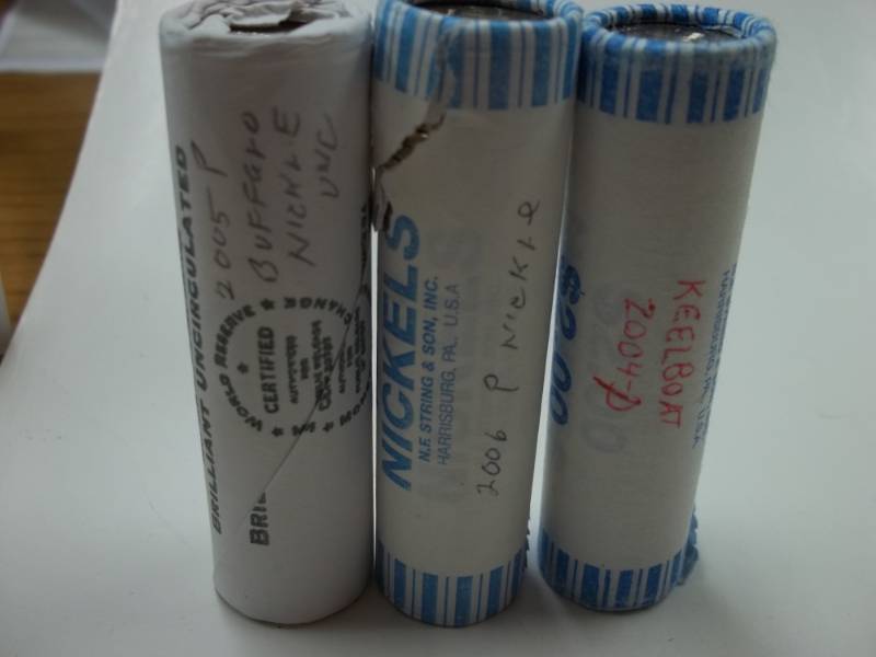 3 Rolls of Nickels