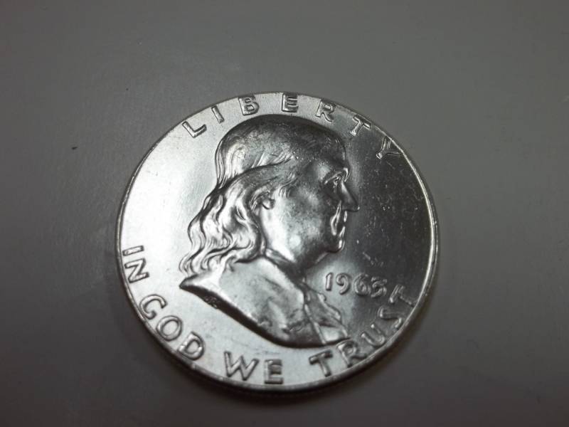 1963 Benjamin Franklin Half Dollar 90% Silver