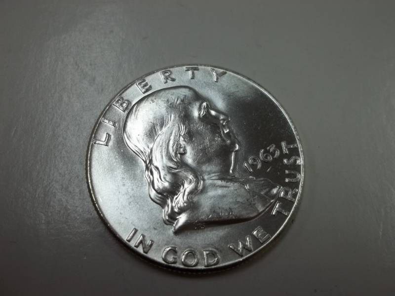 1963 Benjamin Franklin Half Dollar 90% Silver