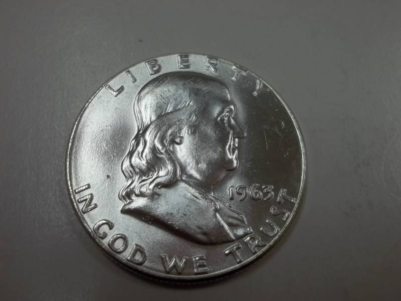 1963 Benjamin Franklin Half Dollar 90% Silver