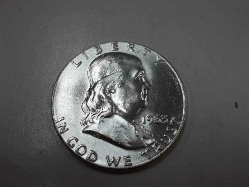 1963 Benjamin Franklin Half Dollar 90% Silver
