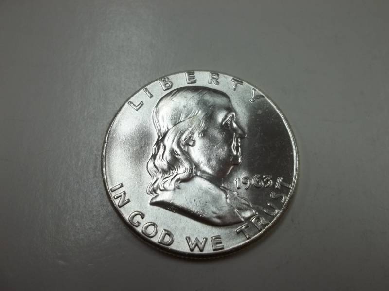 1963 Benjamin Franklin Half Dollar 90% Silver