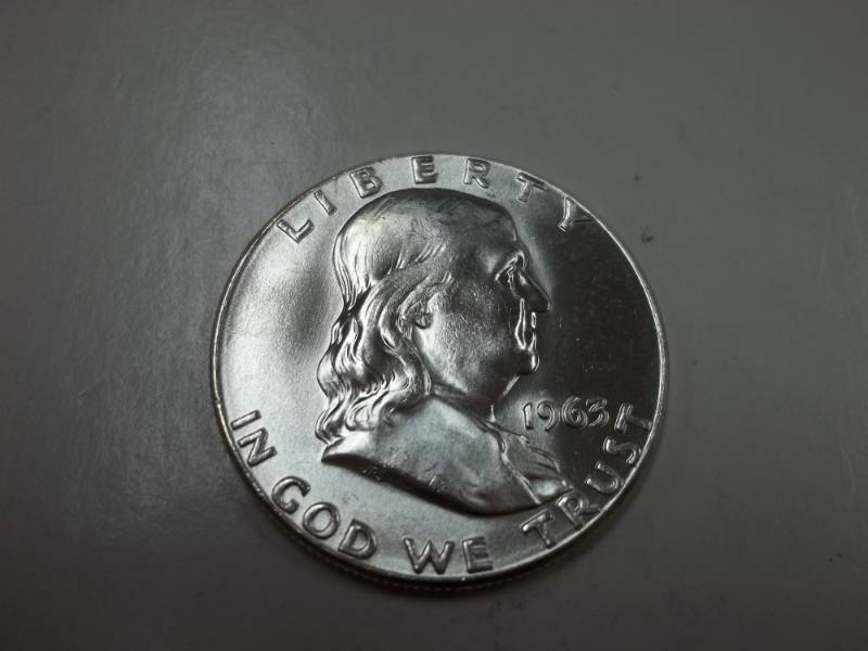 1963 Benjamin Franklin Half Dollar 90% Silver