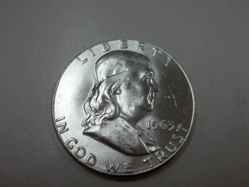 1963 Benjamin Franklin Half Dollar 90% Silver