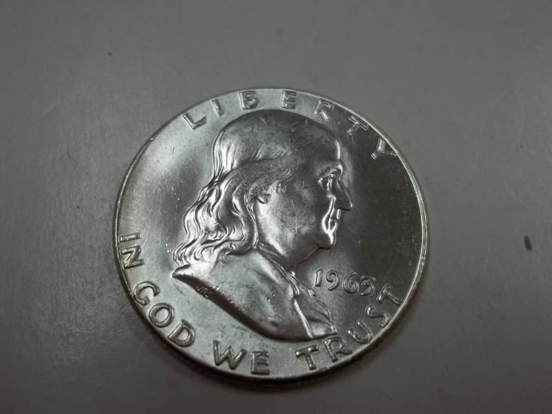 1963 Benjamin Franklin Half Dollar 90% Silver