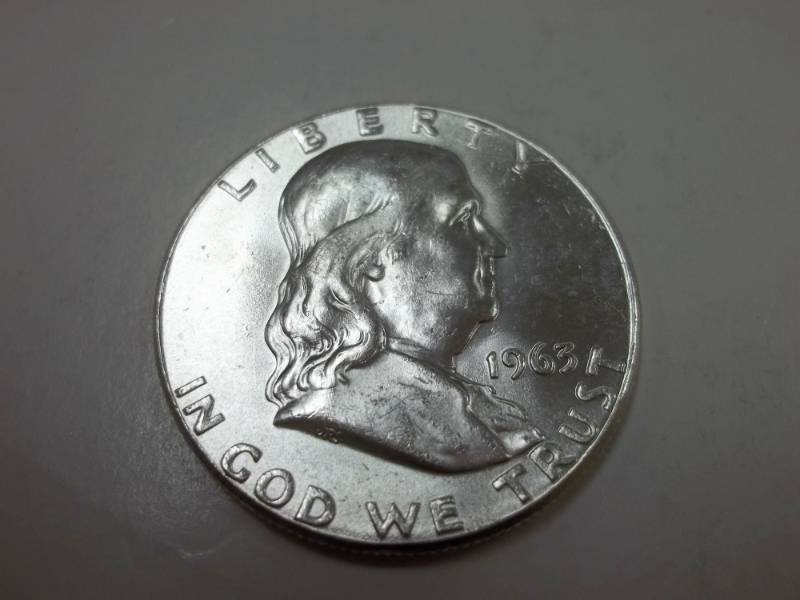 1963 Benjamin Franklin Half Dollar 90% Silver