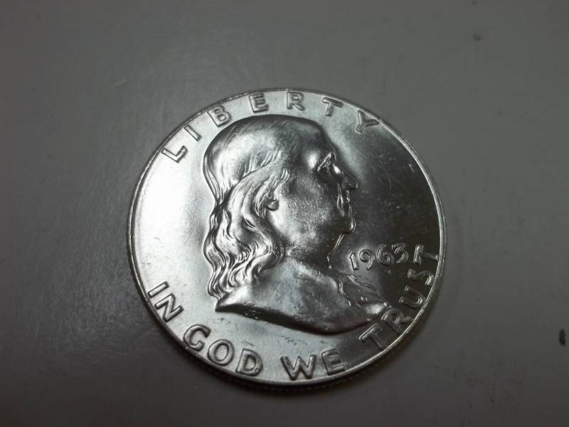 1963 Benjamin Franklin Half Dollar 90% Silver