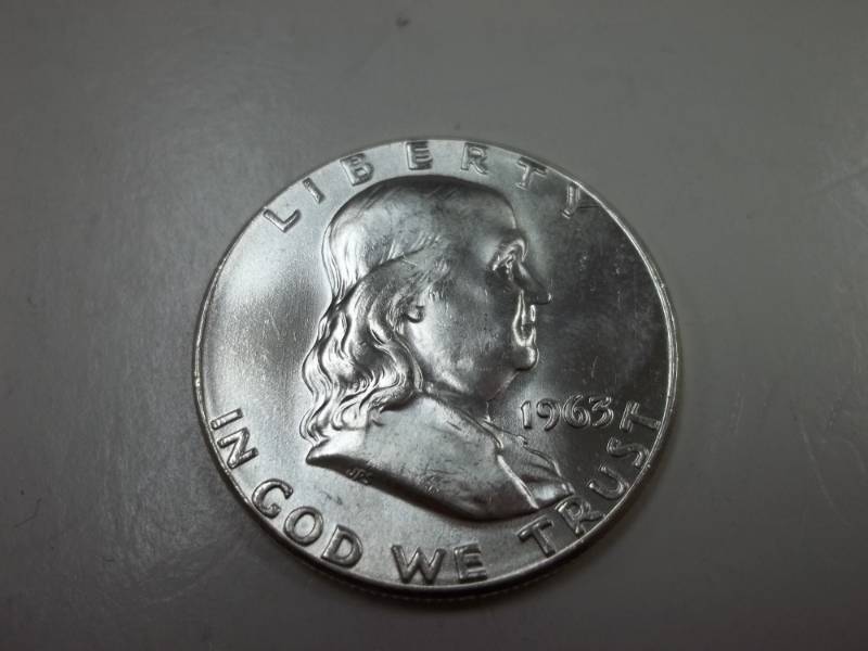 1963 Benjamin Franklin Half Dollar 90% Silver