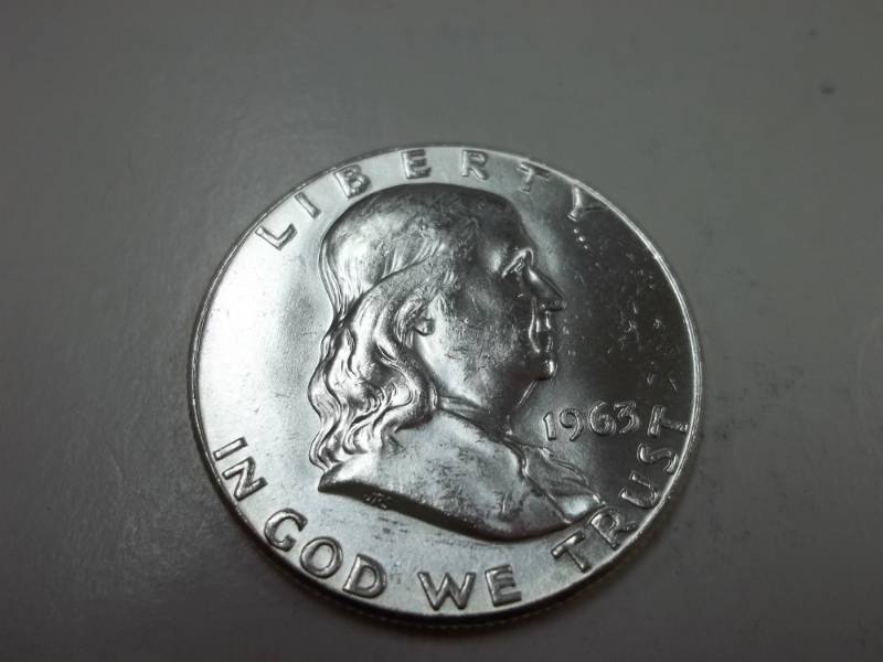 1963 Benjamin Franklin Half Dollar 90% Silver