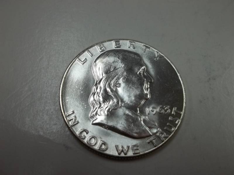 1963 Benjamin Franklin Half Dollar 90% Silver