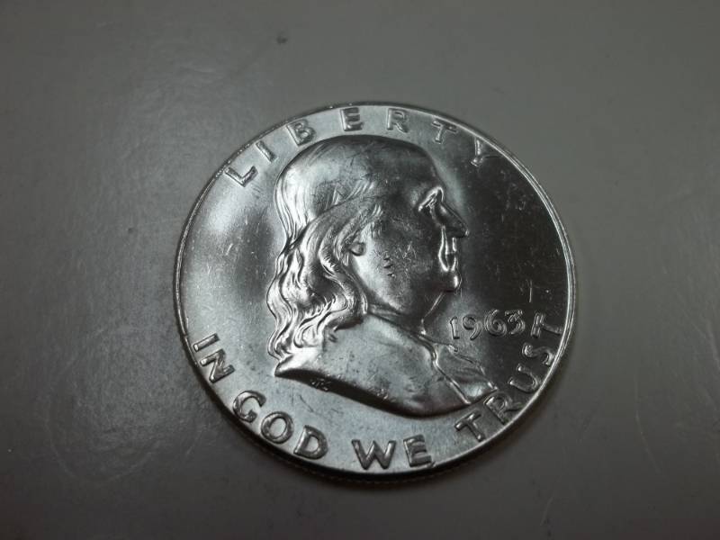 1963 Benjamin Franklin Half Dollar 90% Silver
