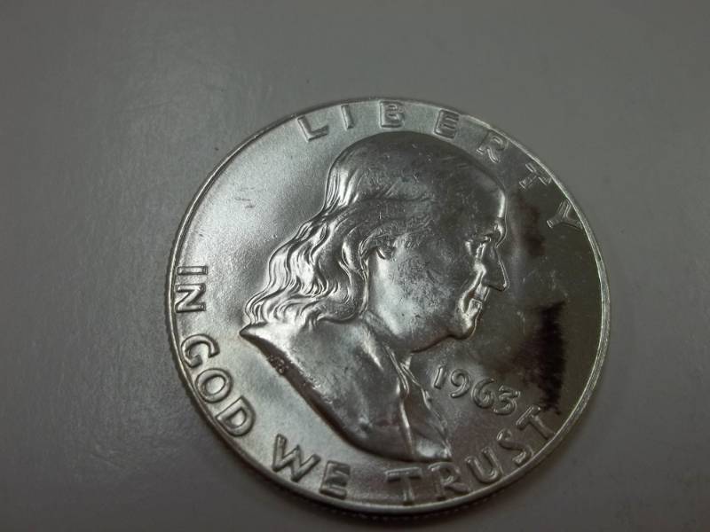 1963 Benjamin Franklin Half Dollar 90% Silver