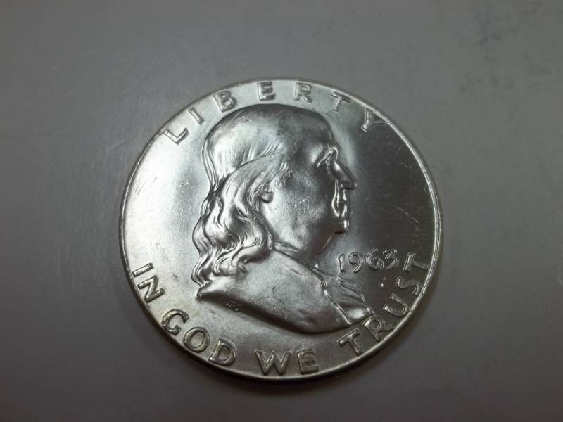 1963 Benjamin Franklin Half Dollar 90% Silver