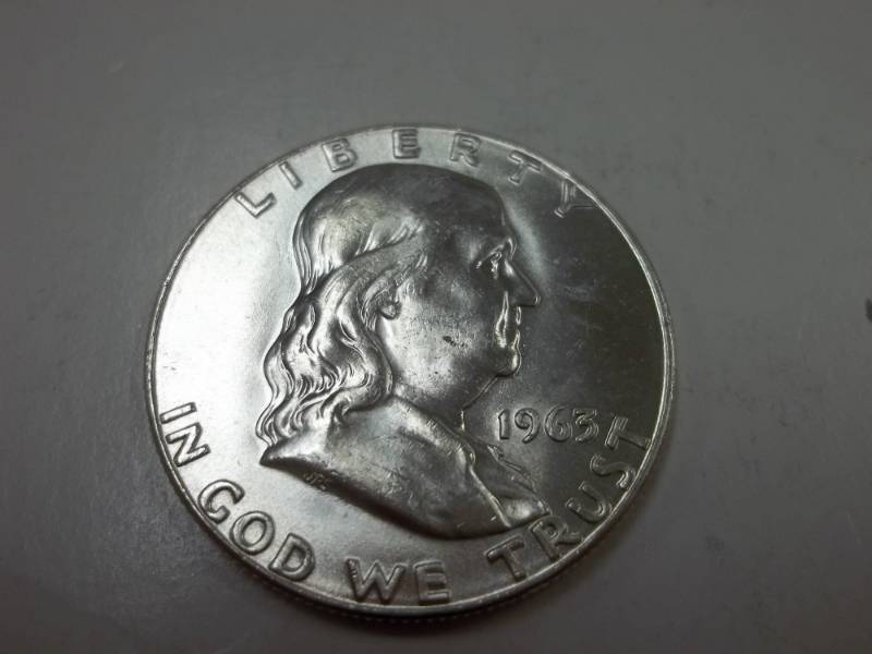 1963 Benjamin Franklin Half Dollar 90% Silver