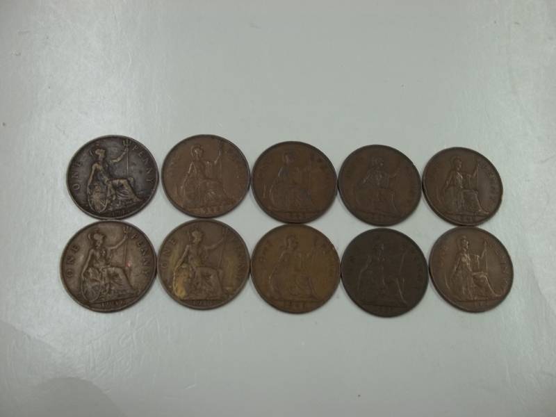 10 - One Penny Georgivs V DEI Gra Britt OMN Rex Fid Def Ind Imp