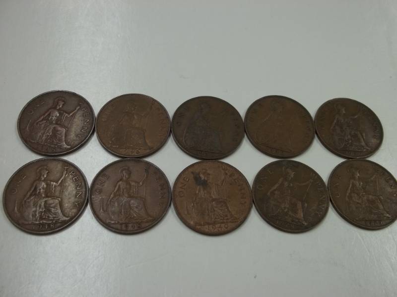 10 - One Penny Georgivs V DEI Gra Britt OMN Rex Fid Def Ind Imp