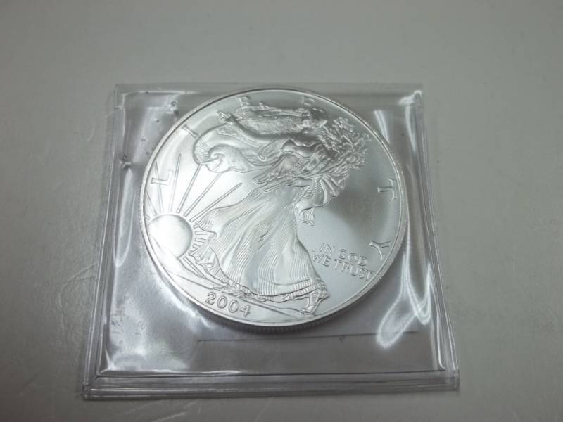 Silver American Eagle 1 Oz. Fine Silver Year 2004 Coin