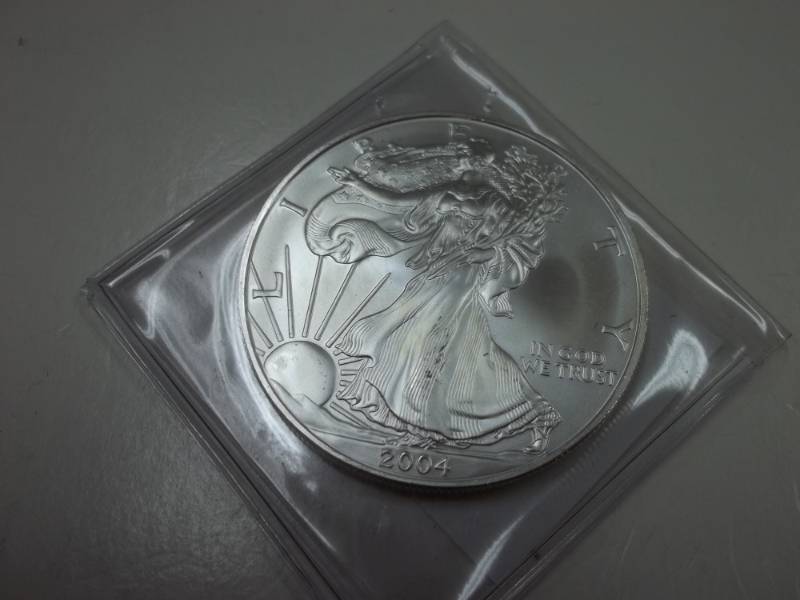 Silver American Eagle 1 Oz. Fine Silver Year 2004 Coin