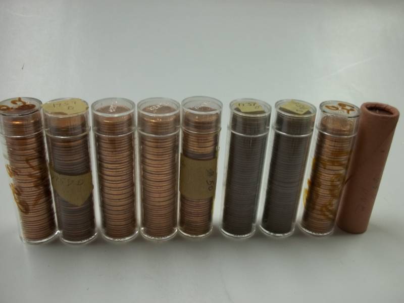 10 Rolls of Pennies Assorted years
