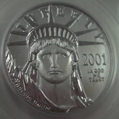 Platinum $50 2001 Eagle MS 68 12 oz. Platinum .9999