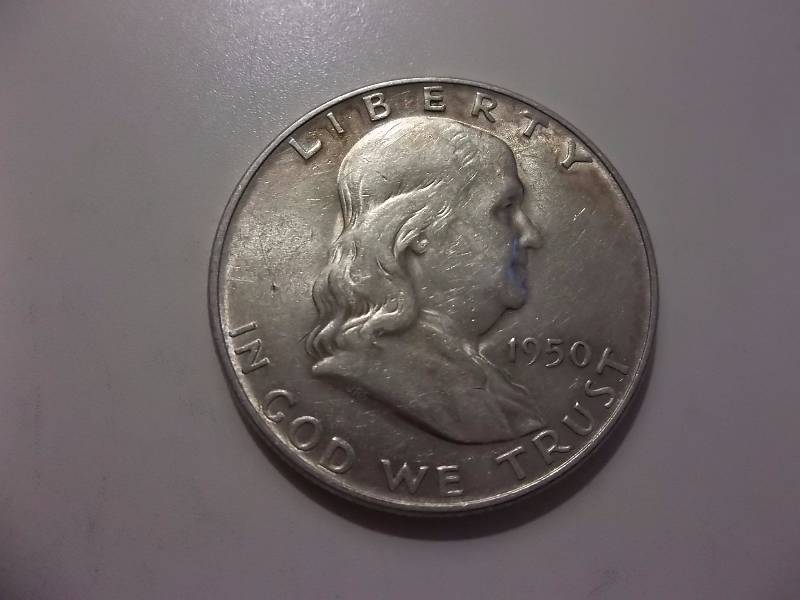1950 D Franklin Half Dollar Dollar BU