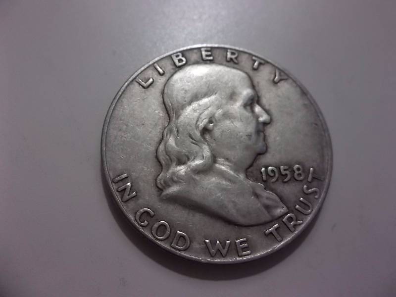 1958 D Franklin Half Dollar Better Grade