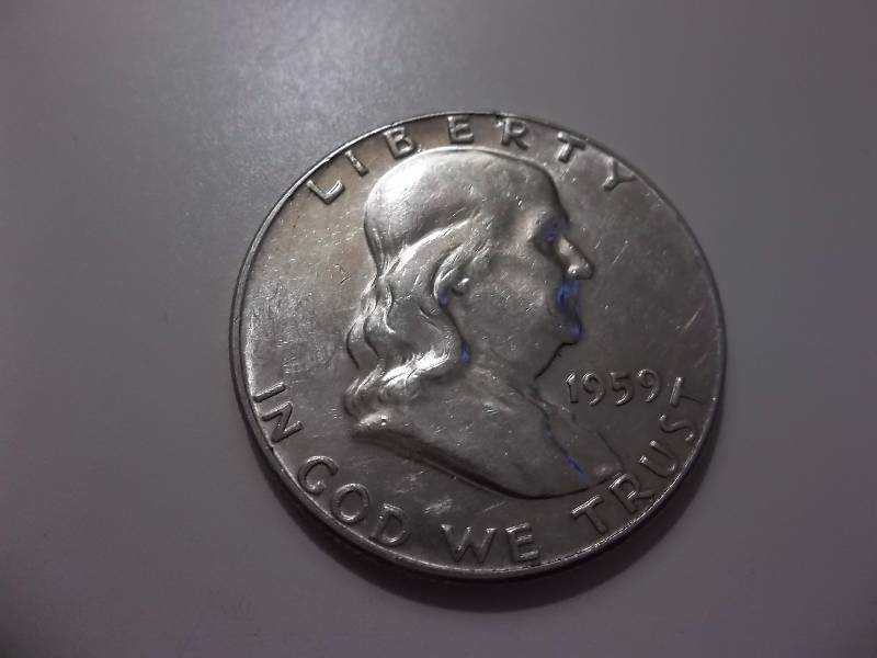 1959 Franklin Half Dollar Very High Grade Unc