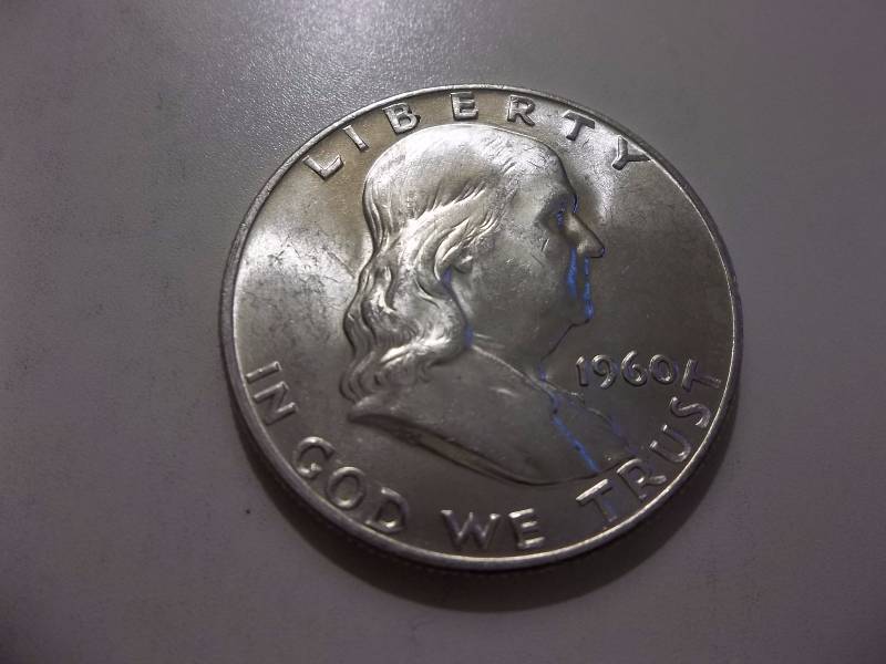 1960 D Franklin Half Dollar Very High Grade Unc