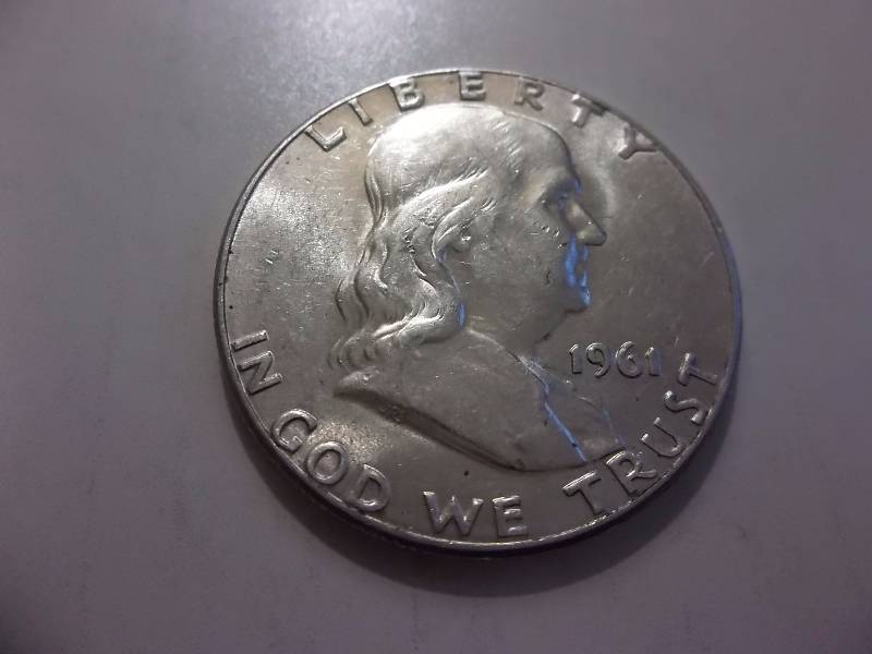 1961  Franklin Half Dollar High Grade Unc
