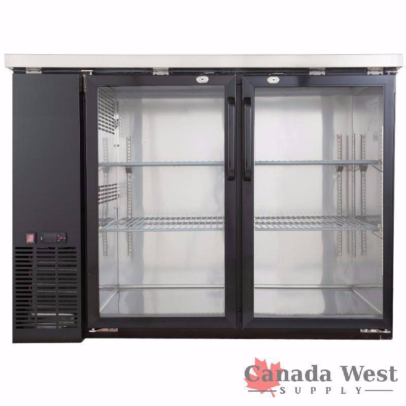 NEW 48 INCH GLASS DOOR BACK BAR COOLER UBB2448G