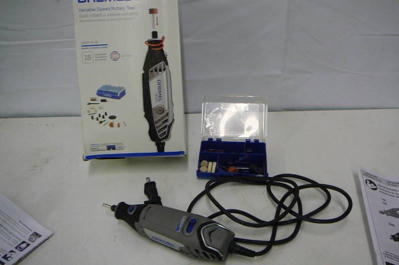 lot 35 image: Dremel 3000 Rotary tool with some bits works