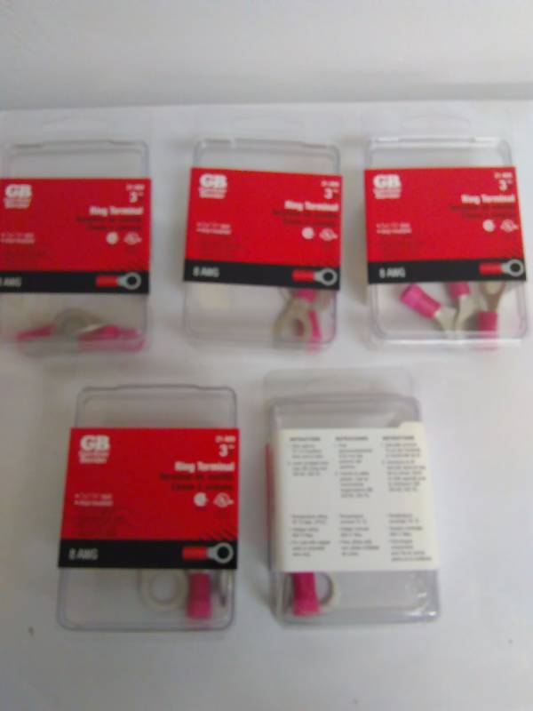 lot 30 image: Ring Terminals (5) Each pkg. contains 3 terminals, 8AWG