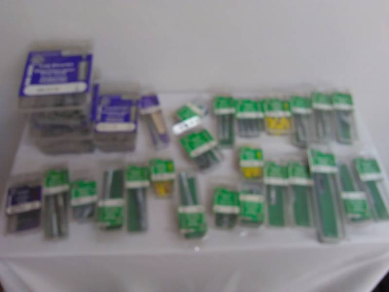 lot 59 image: Large Lot of Wall Fasteners (100 pkgs.) See Desciption for more detail.