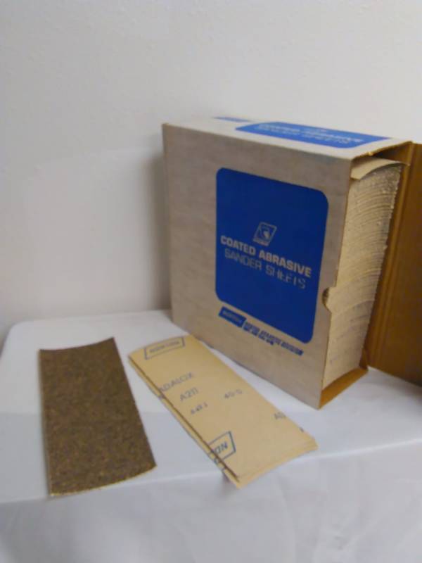 lot 105 image: Sander Sheets (200 ct.) 40 Grit, 3 23 x 9, Norton