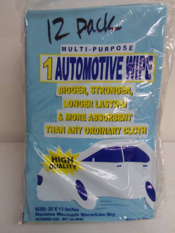 lot 110 image: Multi-Purpose Automotive Wipes (12) 20 x13 Reusable