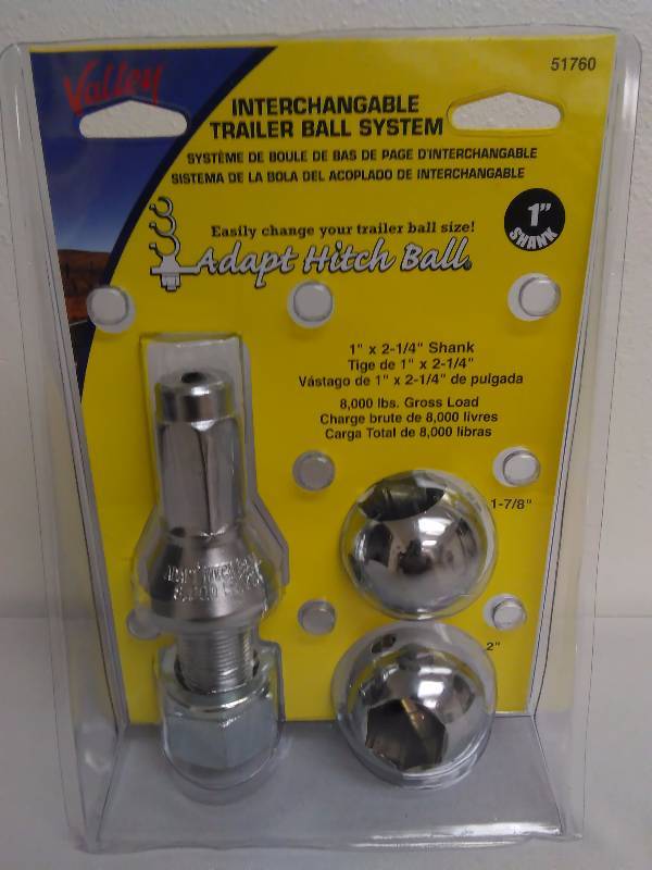 lot 183 image: Valley Interchangeable Trailer Ball System, 8000 pound load