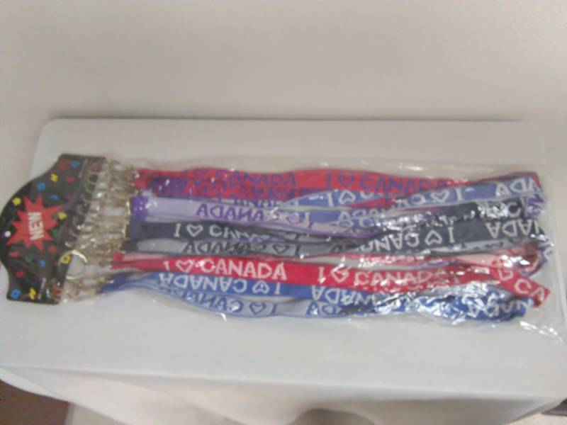 lot 213 image: I Love Canada Lanyard Key Chains (12)
