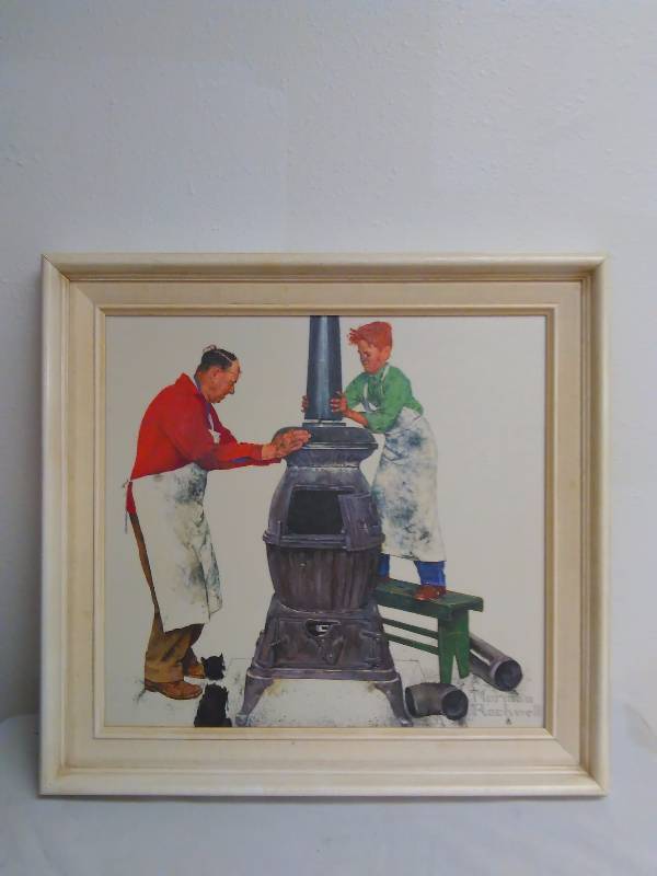 lot 509 image: Norman Rockwell Framed Print, The Apprentice Numbered Print