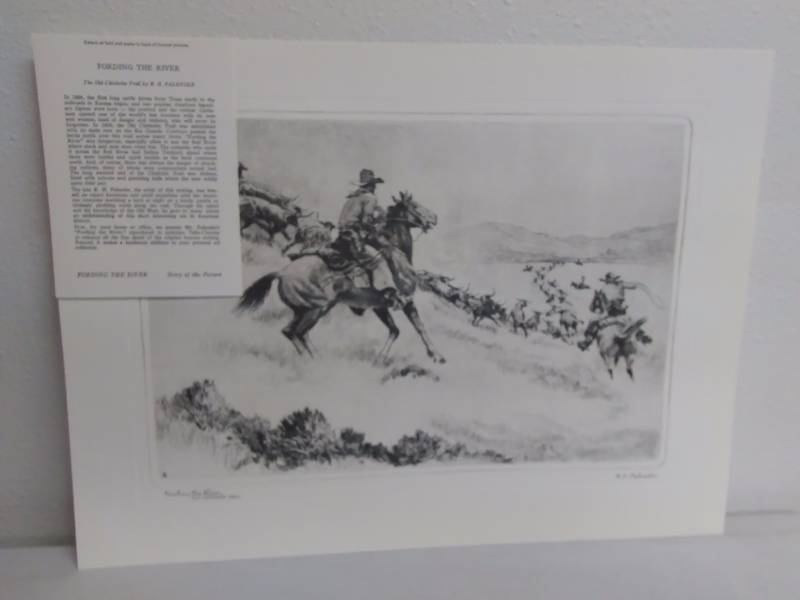 lot 519 image: Fording the River Print R.H. Palenske