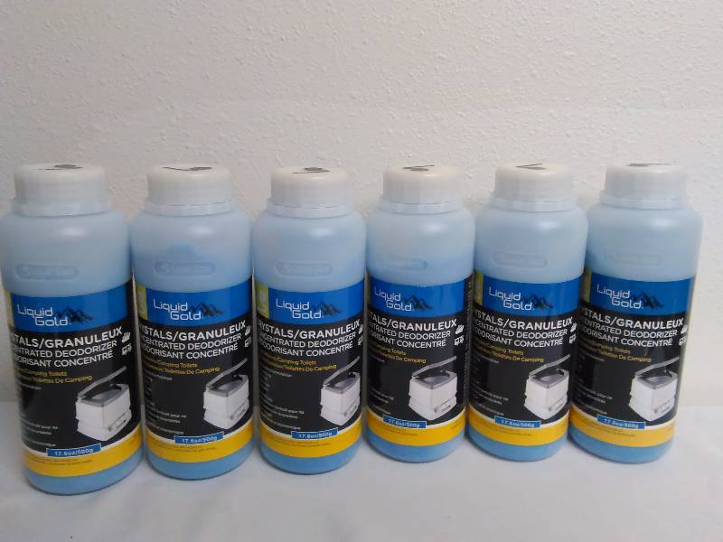 lot 542 image: Liquid Gold Concentrate Deodorant Granules for RV Marine and Camping Toilets 17.6 OZ (6)