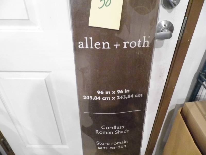 lot 38 image: New Allen & Roth Cordless Roman Shade