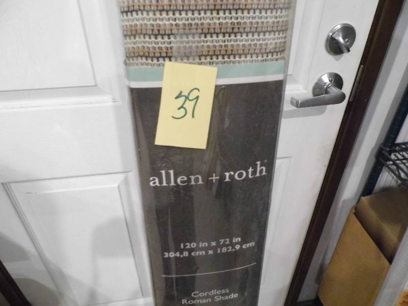 lot 39 image: New Allen & Roth Cordless Roman Shade