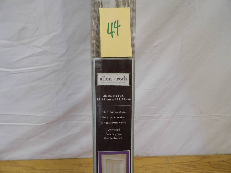 lot 44 image: New Allen & Roth Cordless Roman Shade