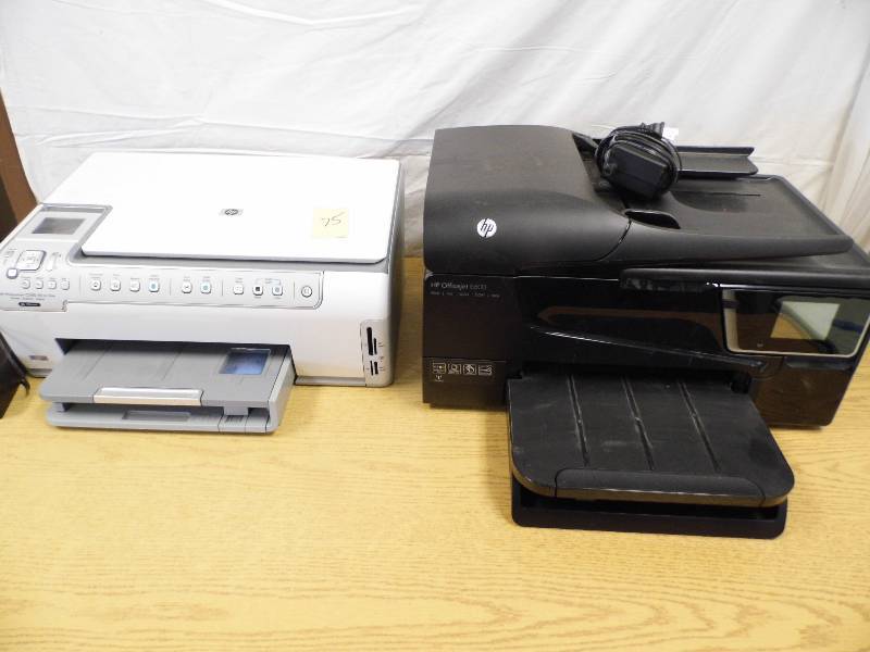 lot 75 image: 2 HP All In One Printers
