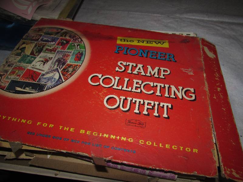 lot 111 image: Stamp Collection and knitting book