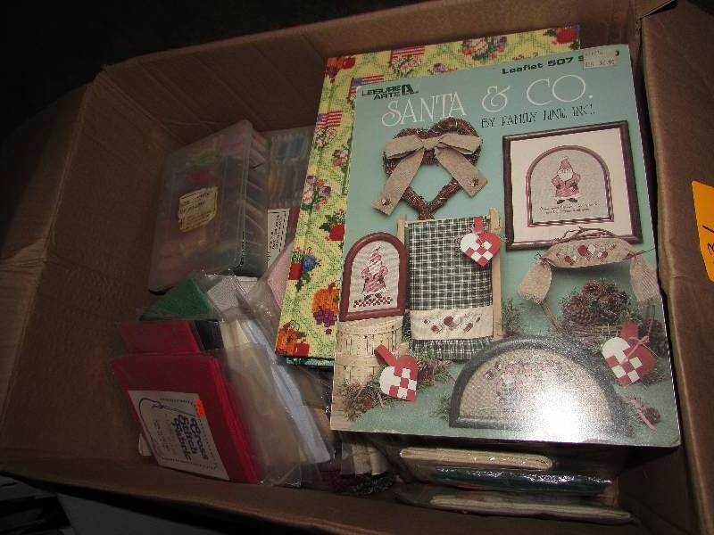 lot 131 image: Pattern Books and cross stitch thread