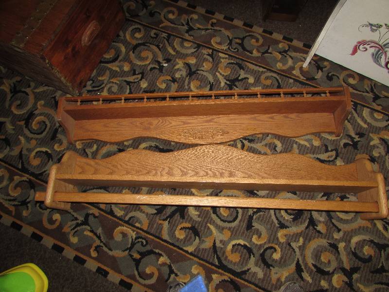 lot 5 image: 2 long plate shelves