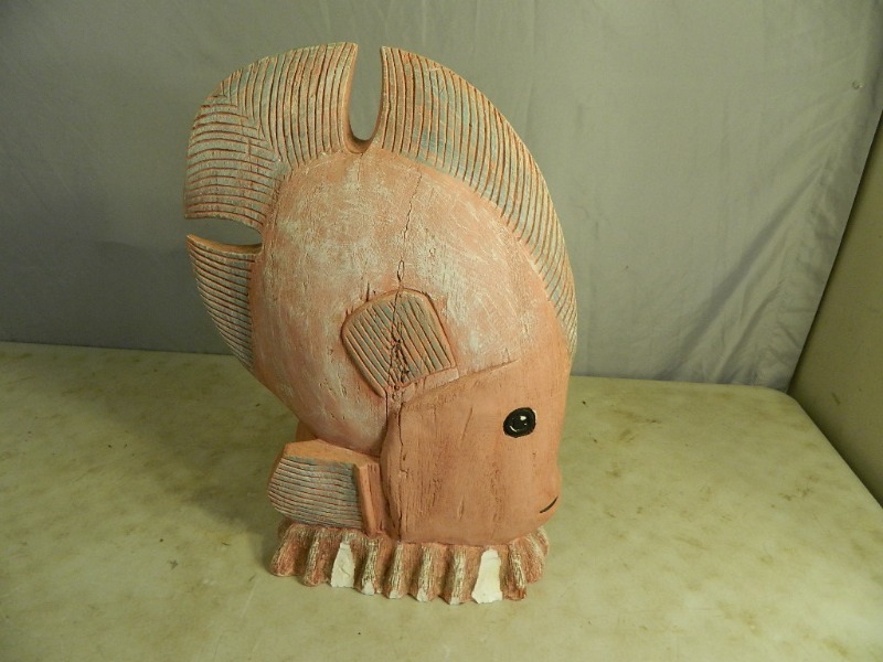 lot 23 image: Ceramic Fish Statue